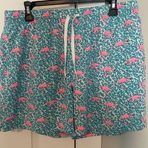Chubbies Mens Swim Trunks- Flamingo Pattern-Size XL